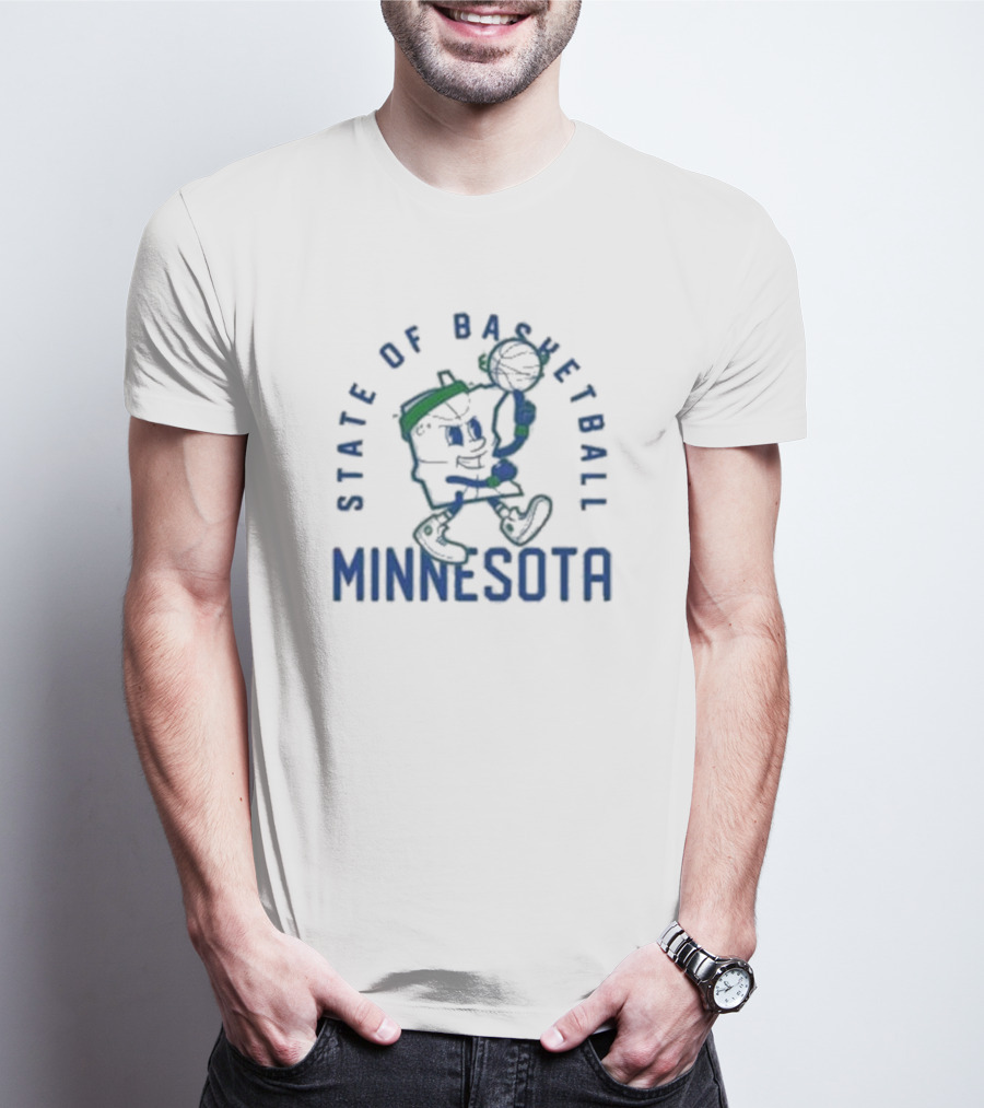 State Of Basketball Minnesota Iconic Hoops Character T-Shirt