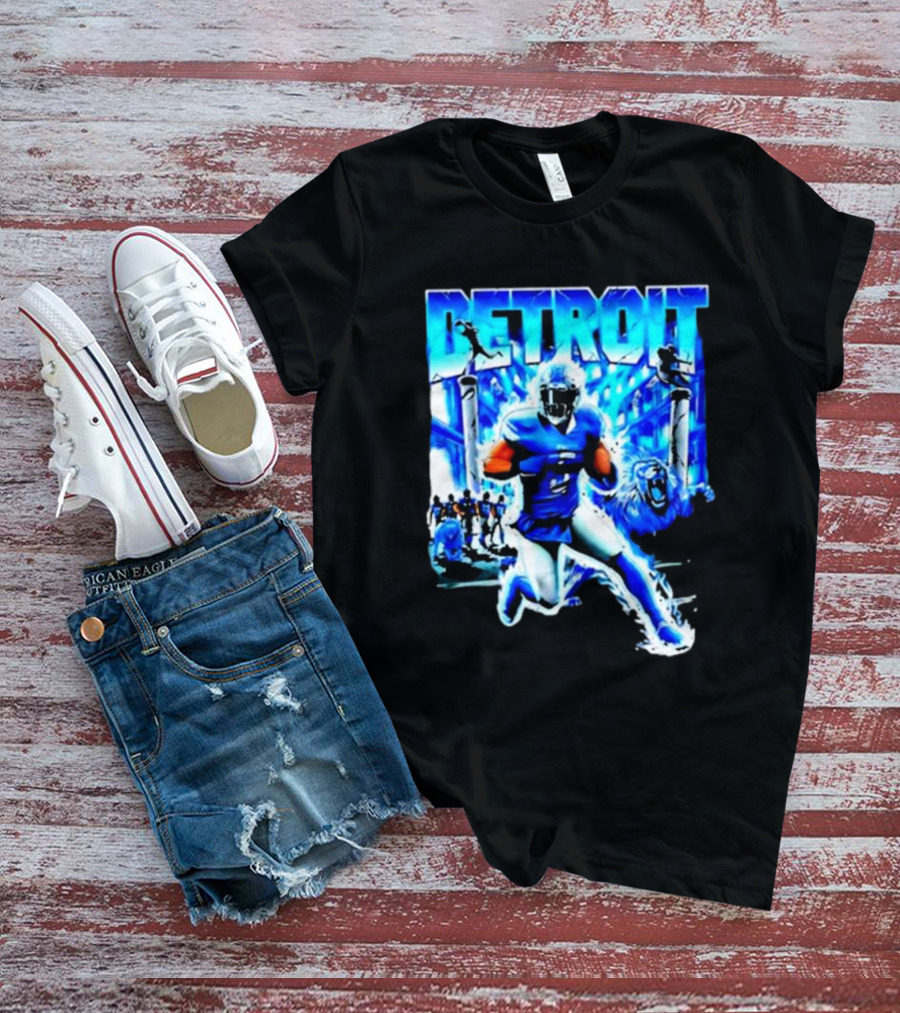 Detroit Football Lions Player Dynamic Action Official Merchandise T-Shirt