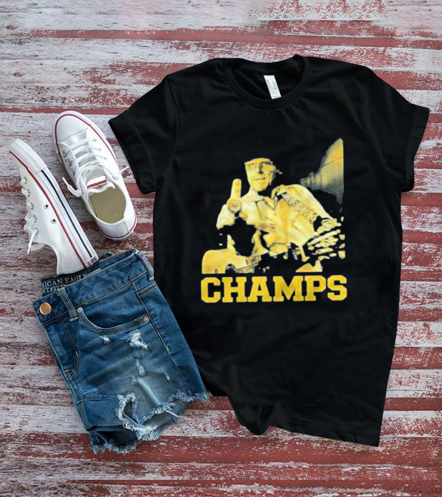 Taylor Lewan Champs Yellow Guitar Western T-Shirt