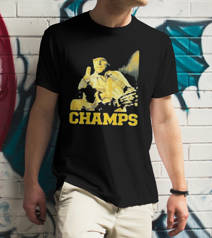 Taylor Lewan Champs Yellow Guitar Western T-Shirt