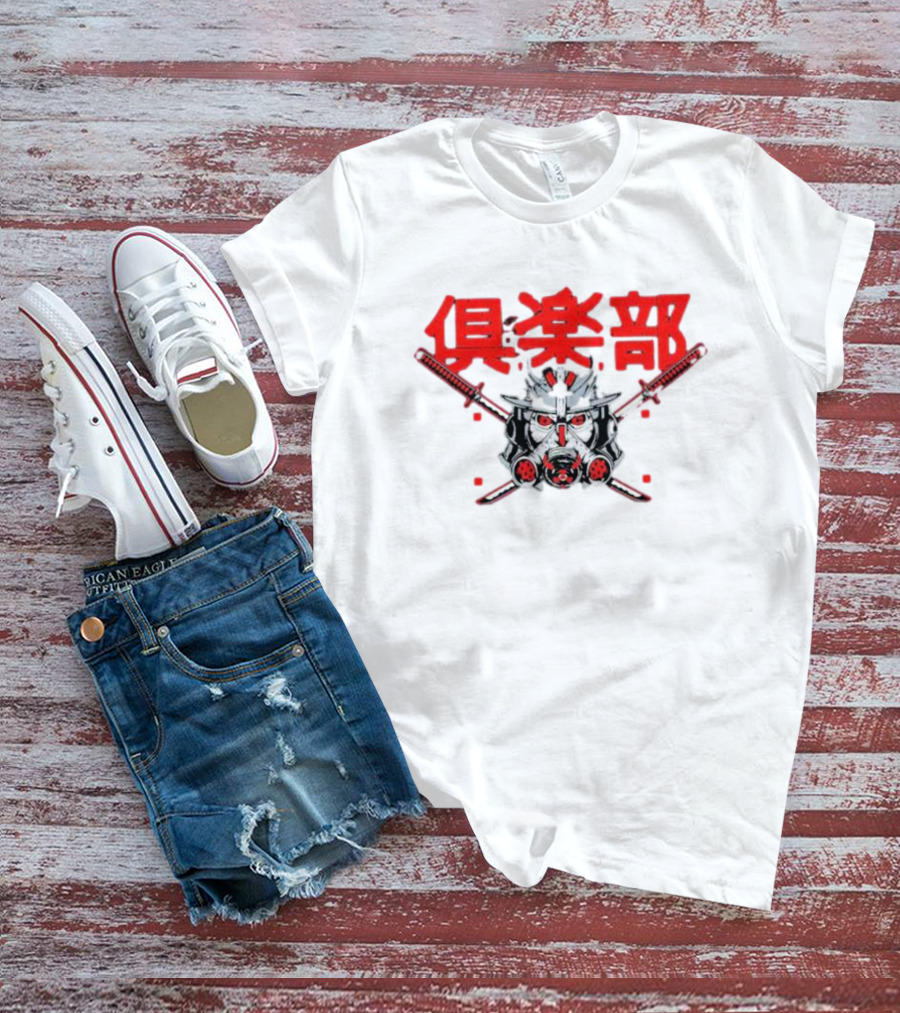 The O C Youth Samurai Helmet With Swords Japanese Text T-Shirt