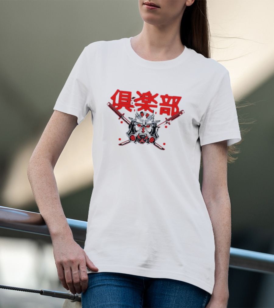 The O C Youth Samurai Helmet With Swords Japanese Text T-Shirt