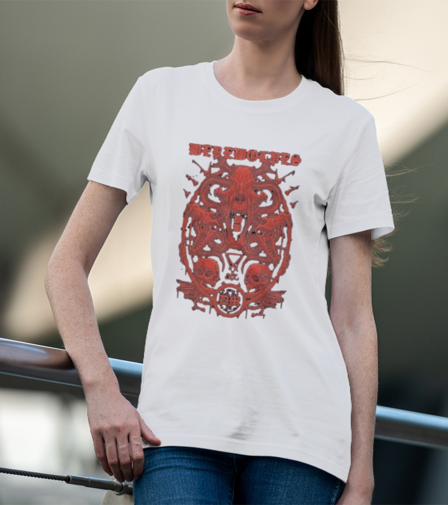 Werewolves Their Own Blood Gothic Skull And Bat T-Shirt