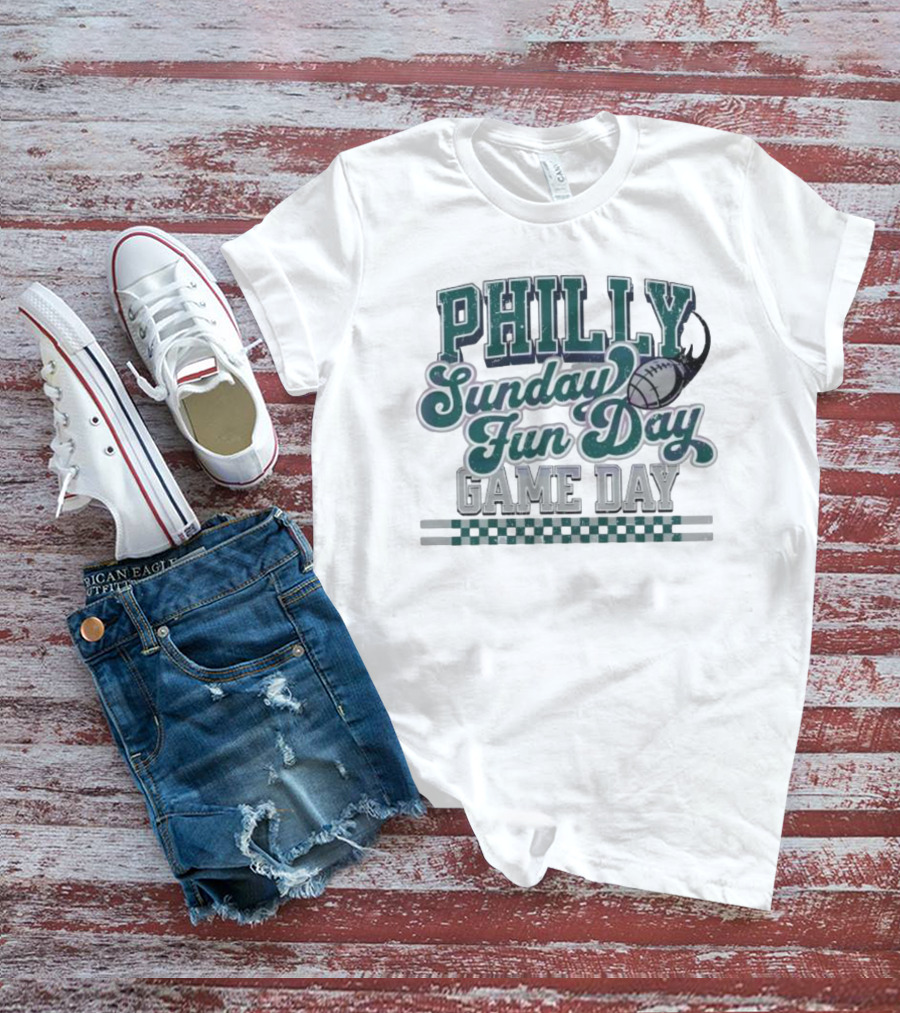 Philadelphia Eagles Philly Sunday Fun Day Game Day Football T-Shirt