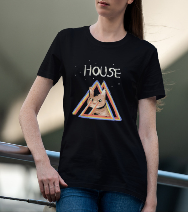 House Rainbow Triangle Cat T-Shirt