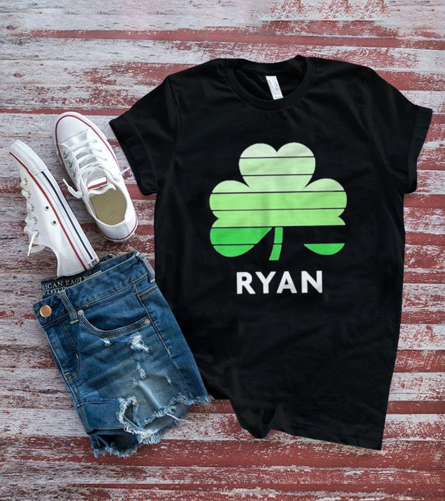 Ryan Vintage Irish Family Name With Clover T-Shirt