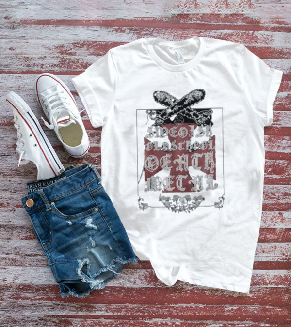 Swedish Old School Death Metal Skull Crossbones Crest T-Shirt
