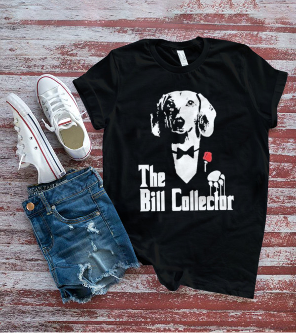 The Bill Collector Dog In Black Tie With Rose And Puppet Strings T-Shirt