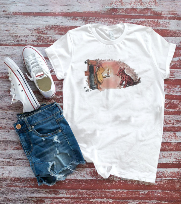 Tigger Conversation With Bear And Candle Public Domain T-Shirt