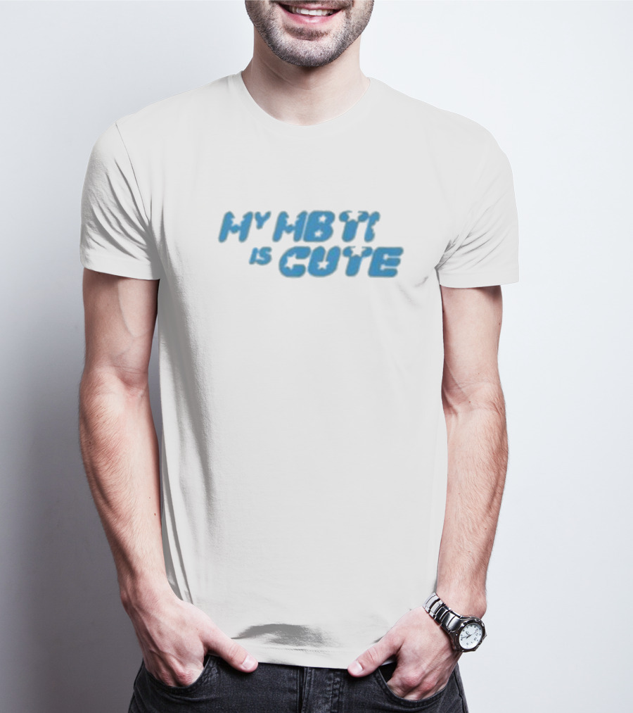 My MBTI Is Cute Blue Retro Font T-Shirt