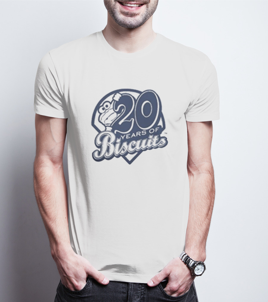 20 Years Of Biscuits Baseball Theme T-Shirt