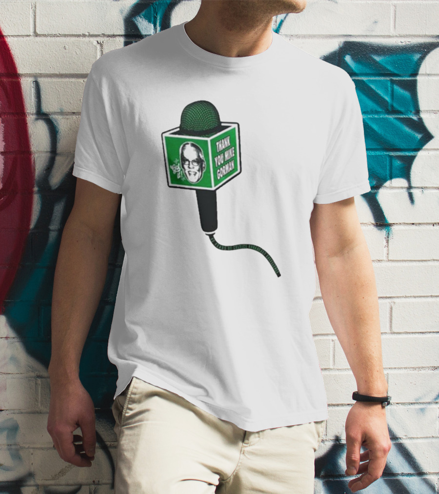 Celtics Thank You Mike Gorman Microphone T-Shirt