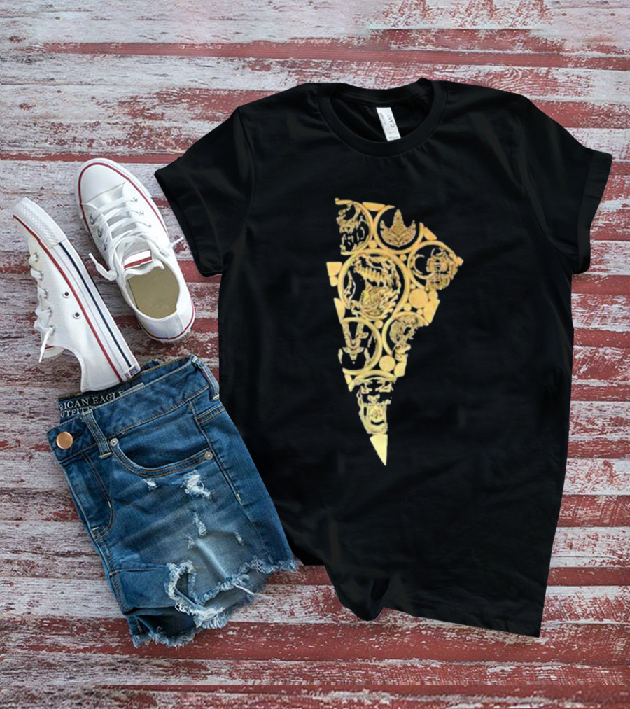 Mmpr Power Rangers Dinozord Medal Power Coins T-Shirt