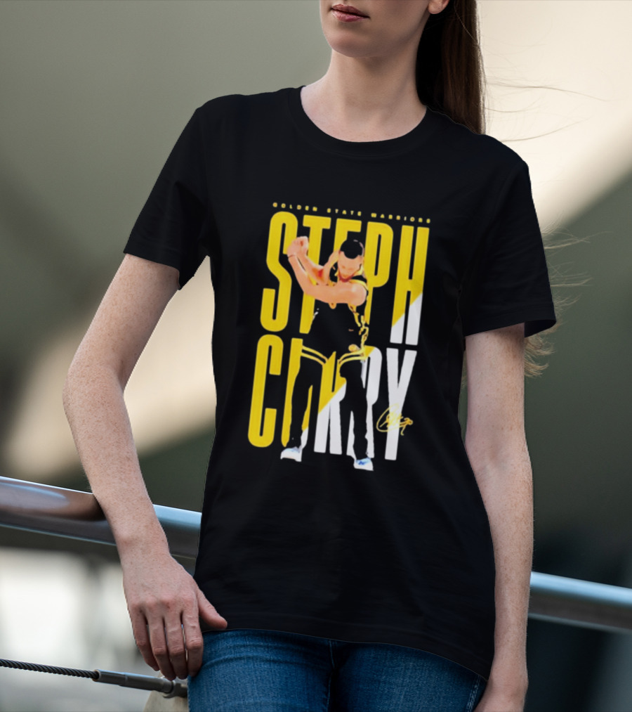Golden State Warriors Steph Curry Golf Celebration Signature T-Shirt