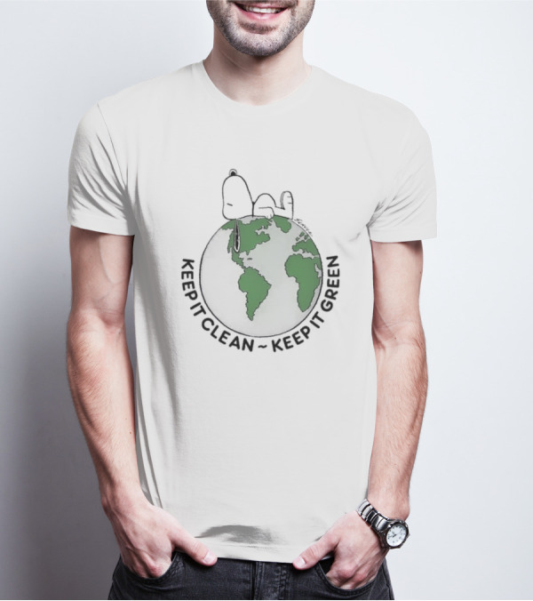Keep It Clean Keep It Green Snoopy Earth Day T-Shirt