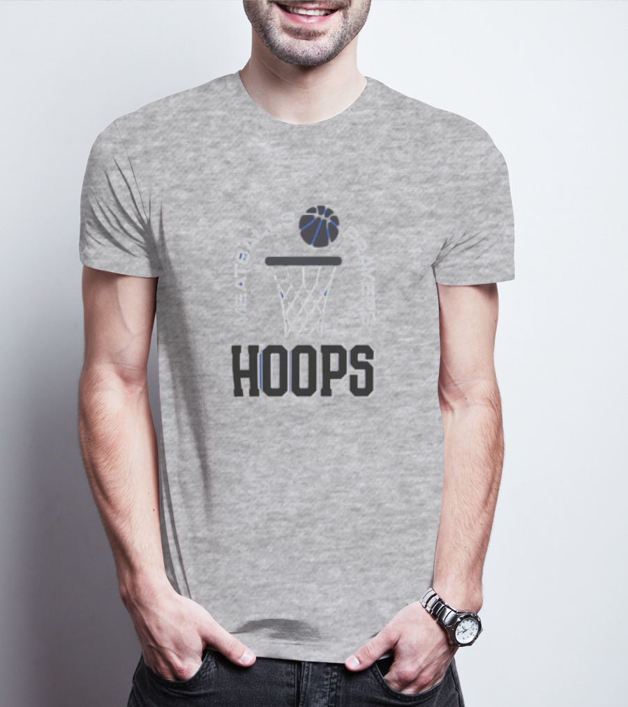 Meatballs Prayers Hoops Basketball Theme Association T-Shirt