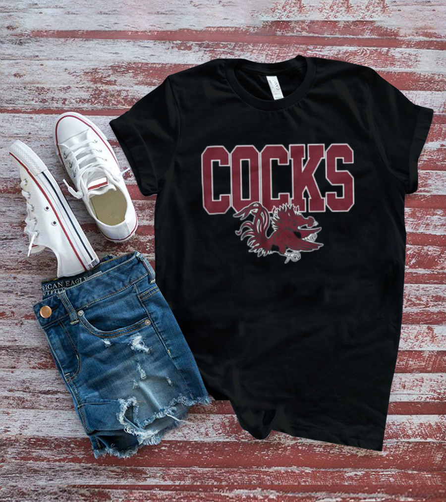 Cocks Gamecock Logo Champion Black T-Shirt