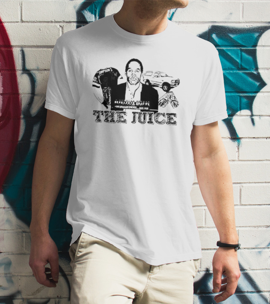 The Juice O. J. Simpson Football Jersey Los Angeles Police Chase T-Shirt
