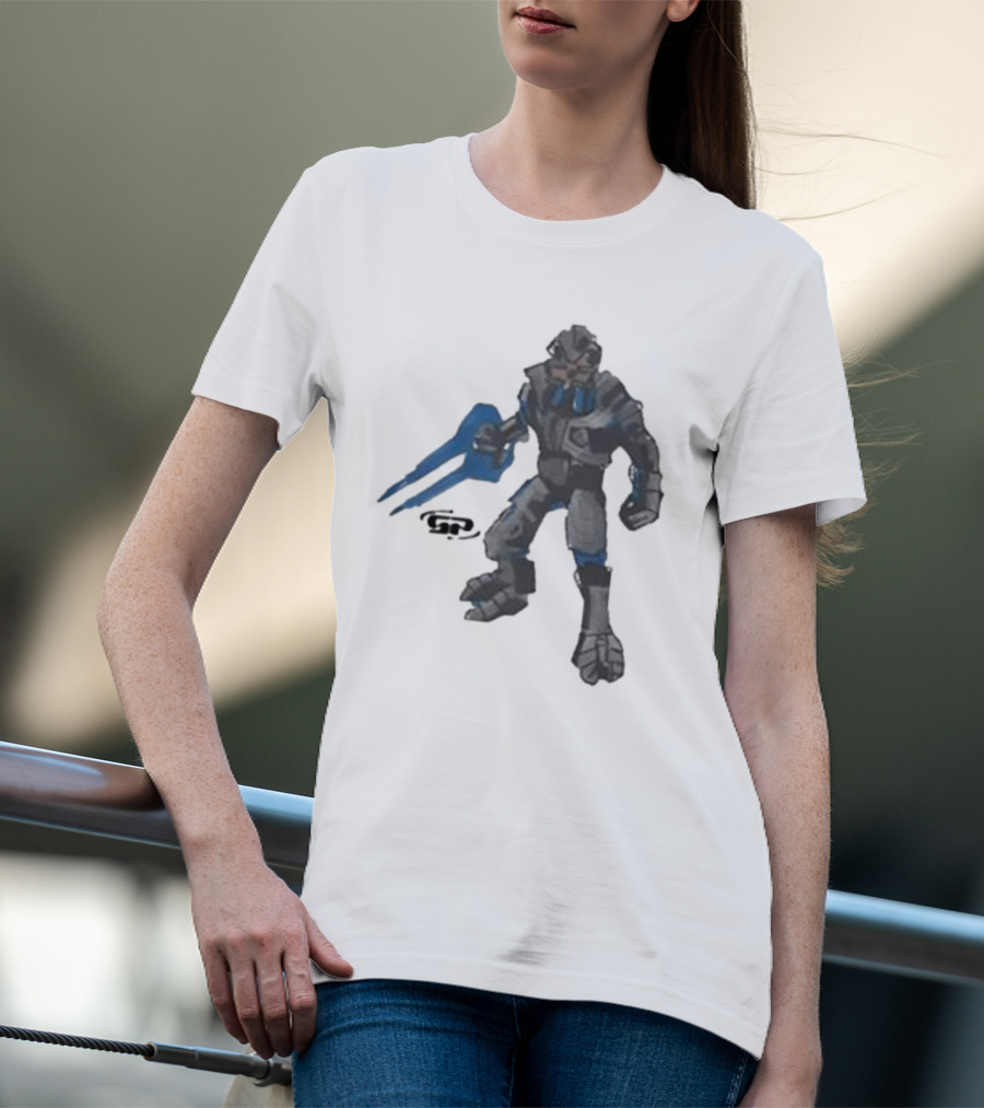 Halo 2 Arbiter Re-Release Collaboration Character With Energy Sword T-Shirt
