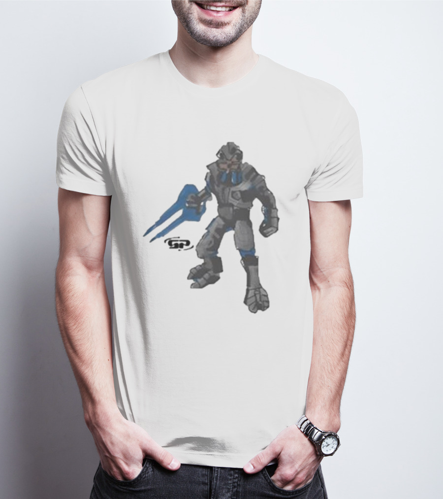 Halo 2 Arbiter Re-Release Collaboration Character With Energy Sword T-Shirt