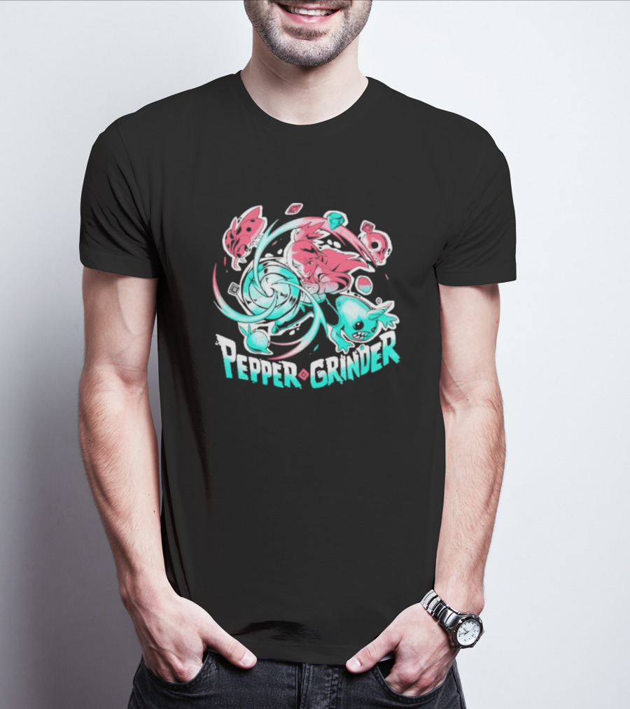 Pepper Grinder Cartoon Characters Rush Adventure T-Shirt