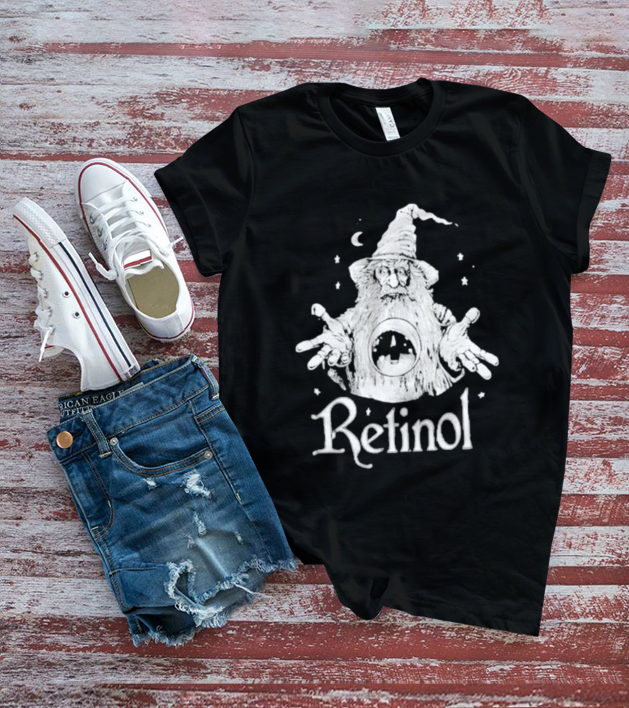 Retinol Enchanted Wizard Under Moonlit Stars T-Shirt
