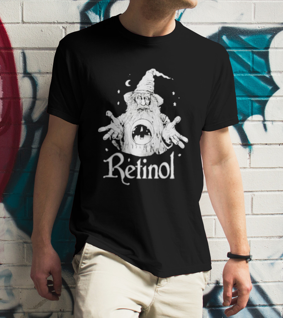 Retinol Enchanted Wizard Under Moonlit Stars T-Shirt
