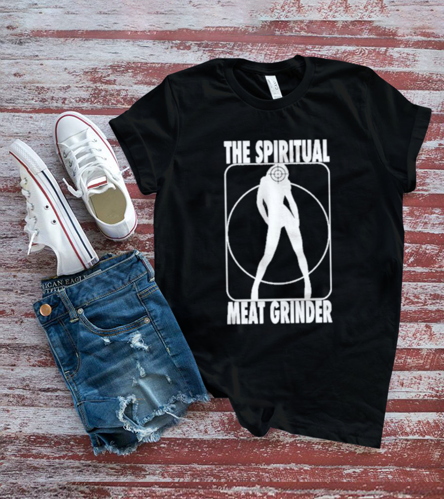 The Spiritual Meat Grinder Silhouette With Target Inside Circle T-Shirt