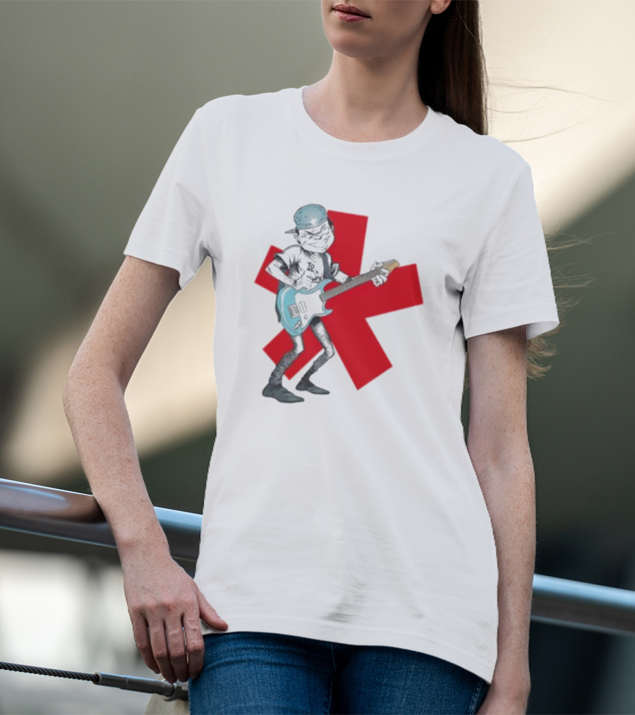 Tmd Comic By Thomas Tenney Rock Guitar Character With Red Asterisk T-Shirt