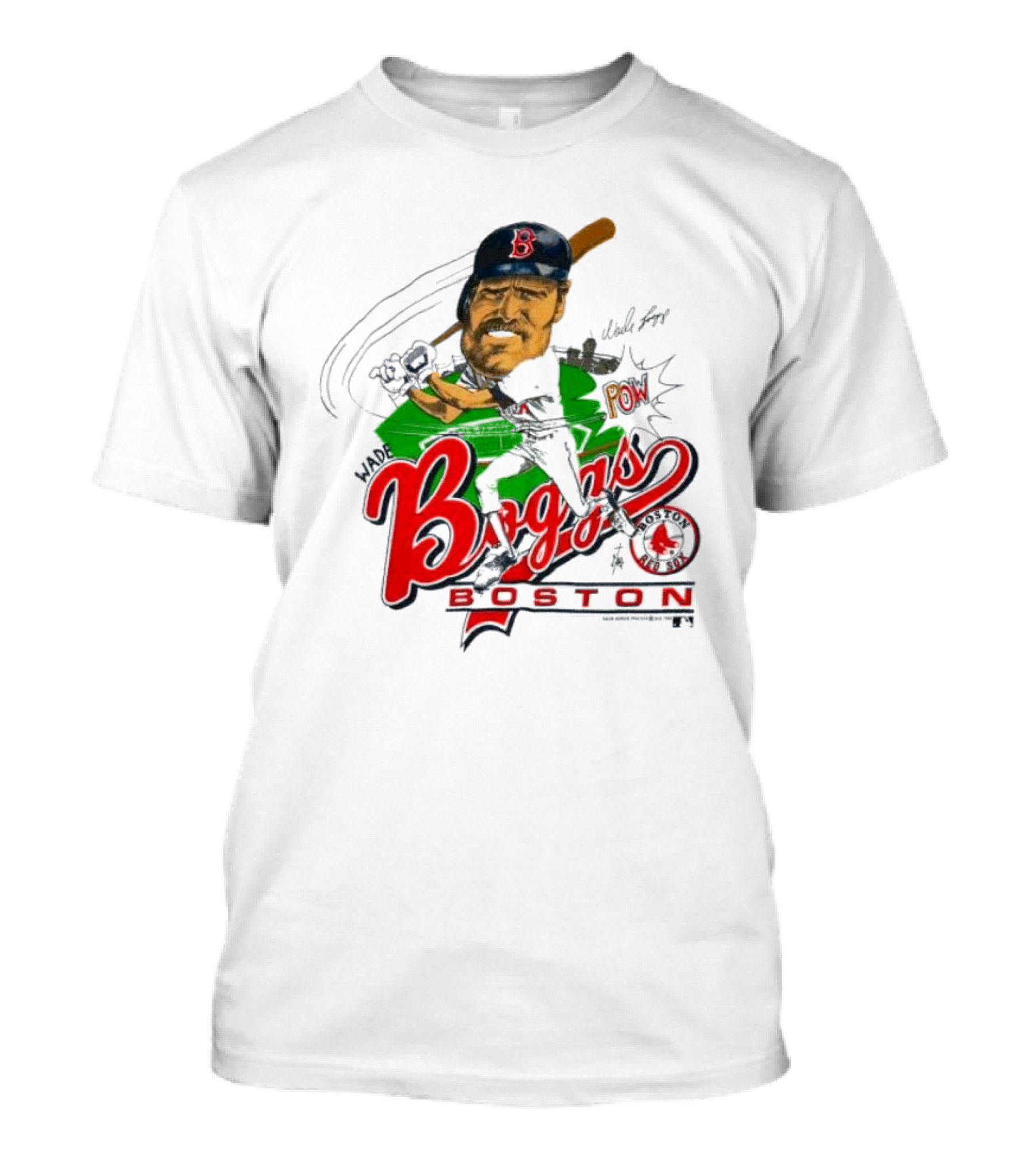 Wade Boggs Boston Red Sox Pow Baseball Signature HOF 2005 T-Shirt
