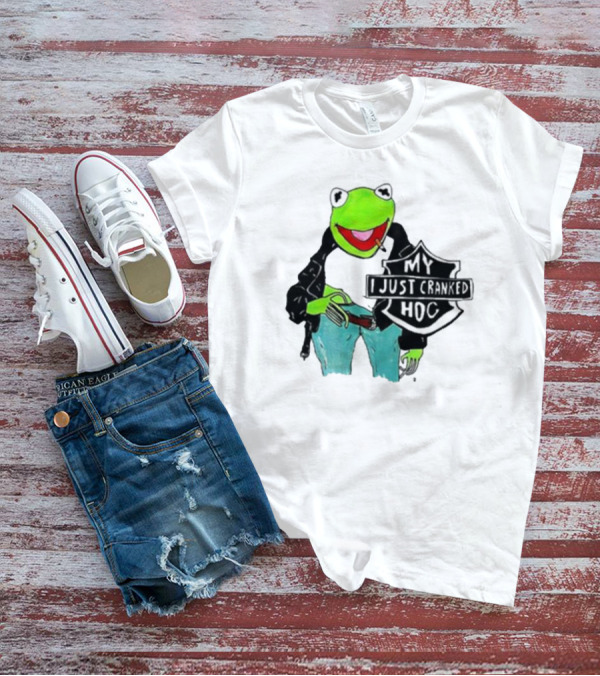 My I Just Cranked Hog Kermit Parody Biker Jacket T-Shirt