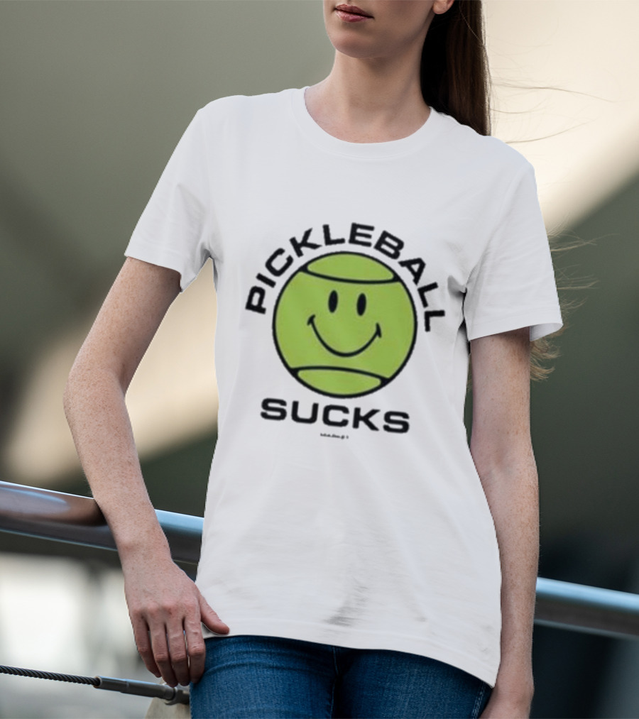 Smiley Face Pickleball Sucks T-Shirt