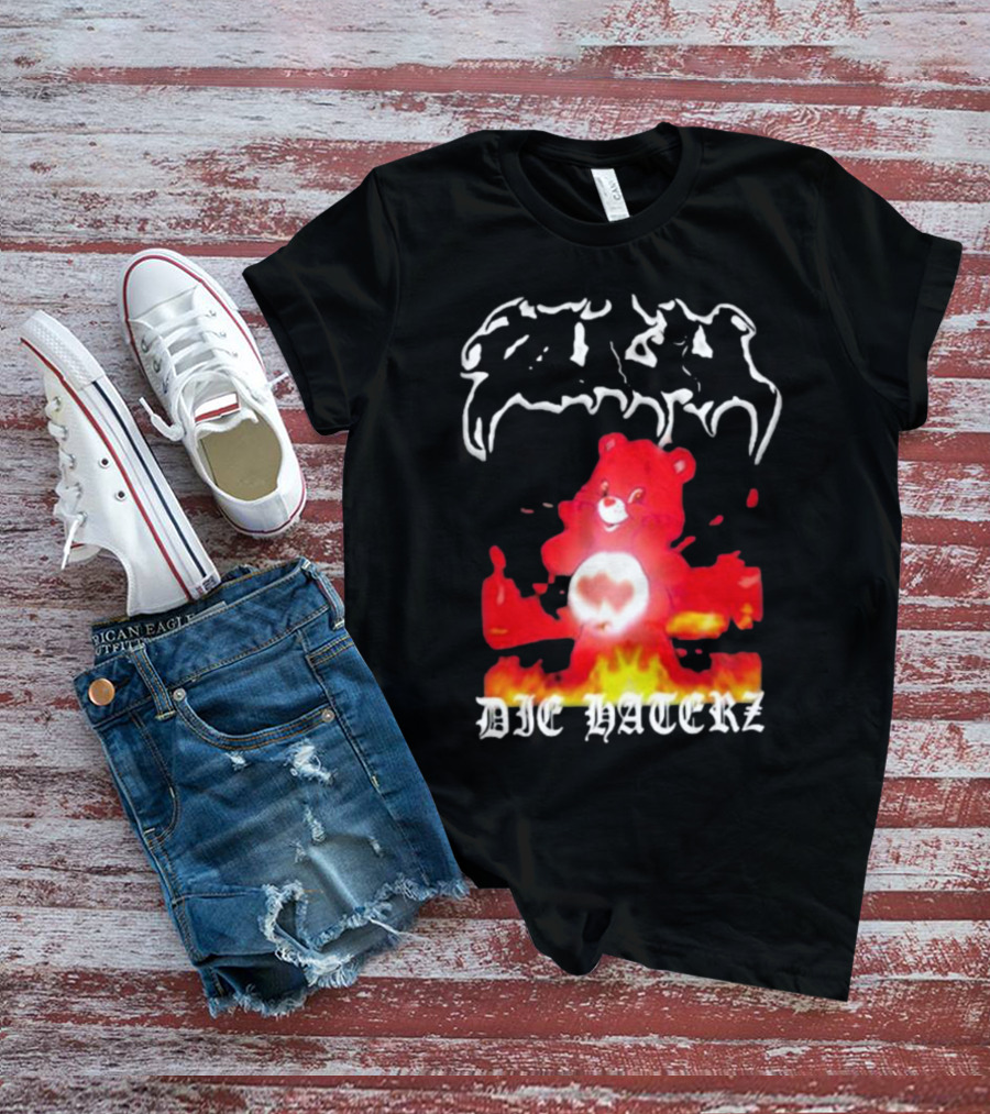 Zulu Bear Die Haterz Burning Heart T-Shirt