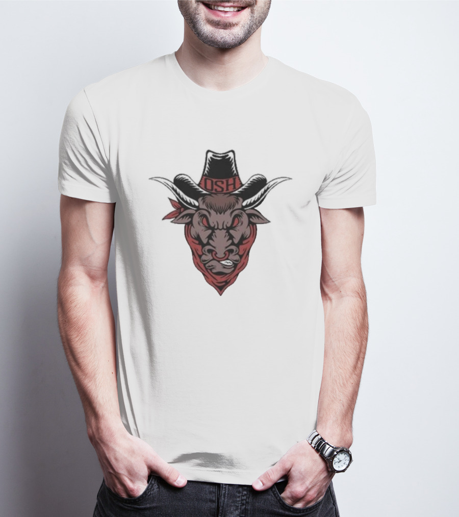 Old School Hats OSH Bull Custom Printed T-Shirt