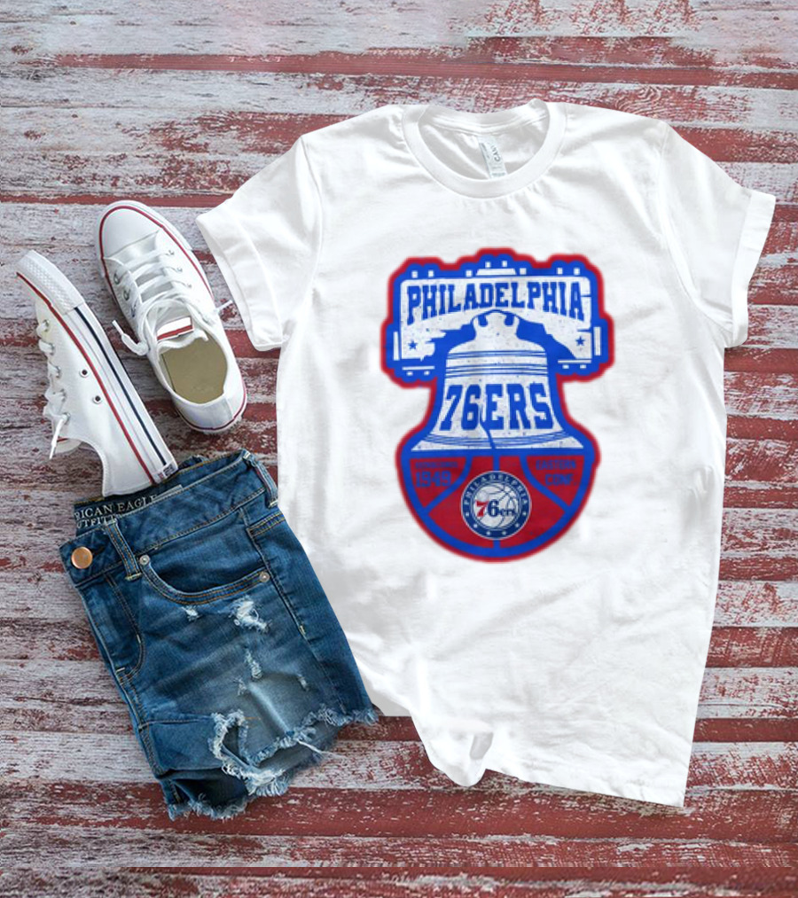 Philadelphia 76Ers 1949 Eastern Conference Liberty Bell T-Shirt