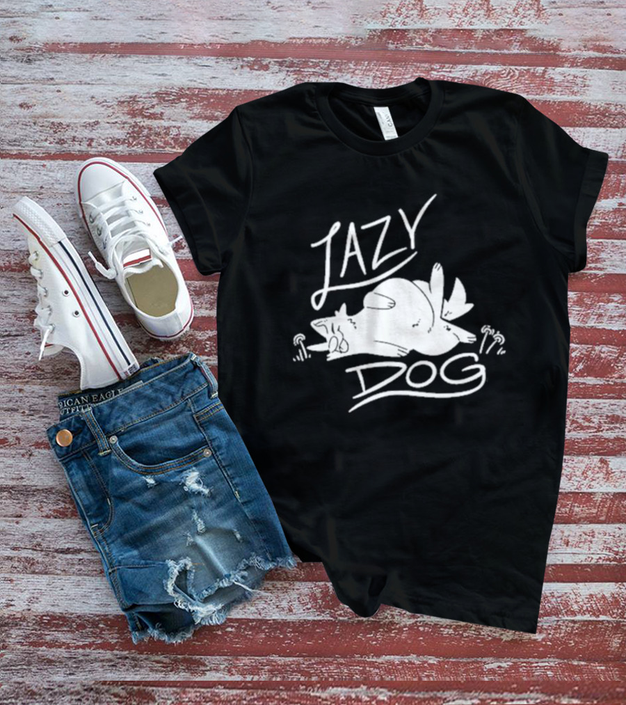 Lazy Dog Sleeping Art By Sloshdog T-Shirt