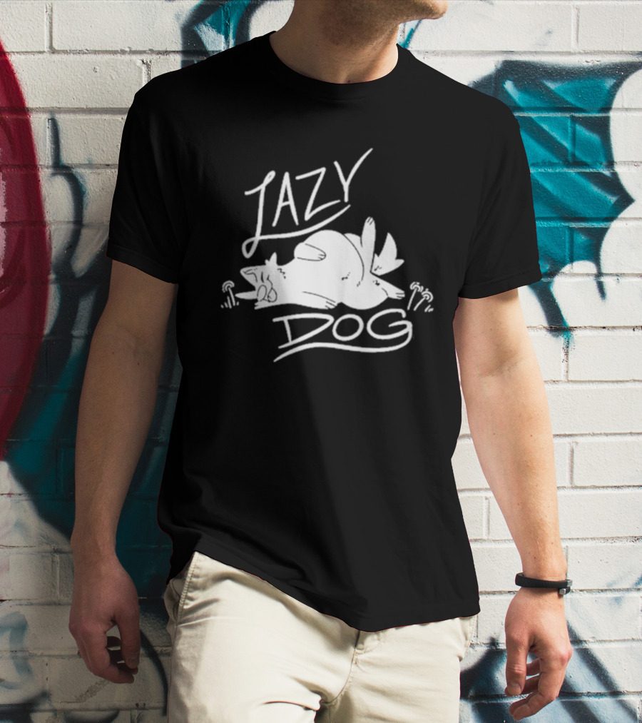 Lazy Dog Sleeping Art By Sloshdog T-Shirt