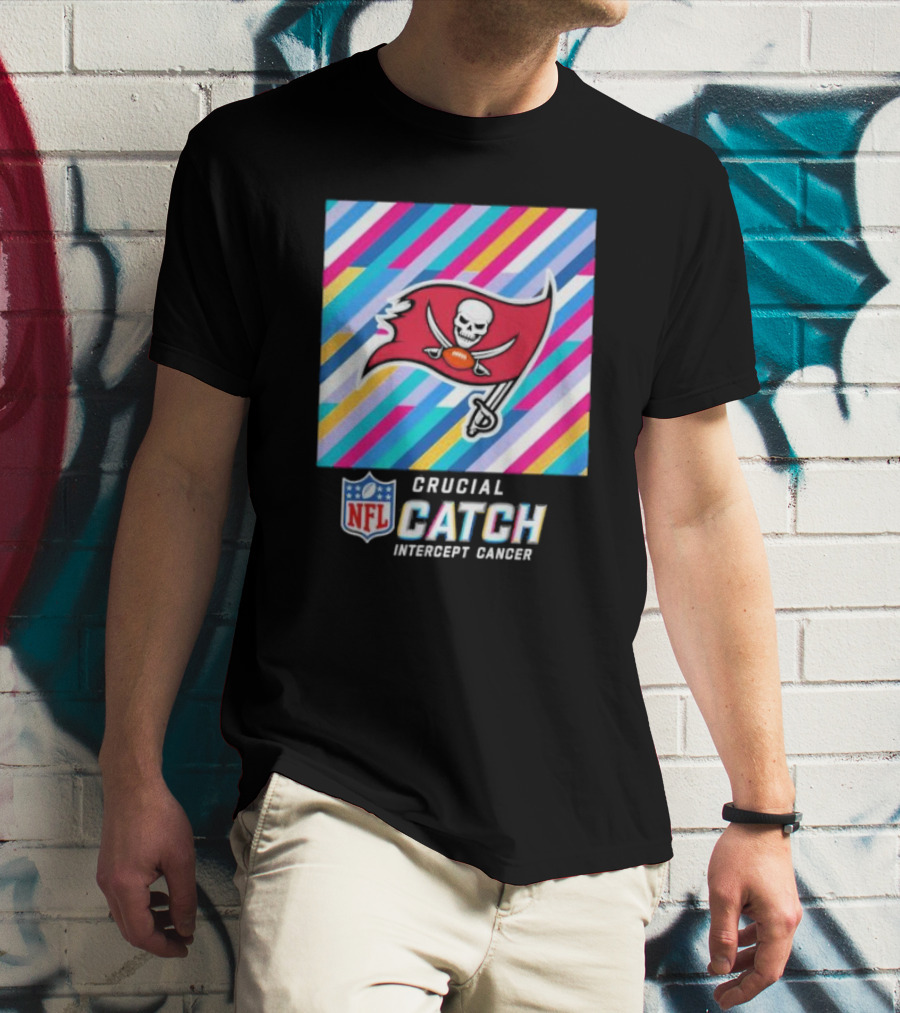 Tampa Bay Buccaneers NFL Crucial Catch Intercept Cancer T-Shirt