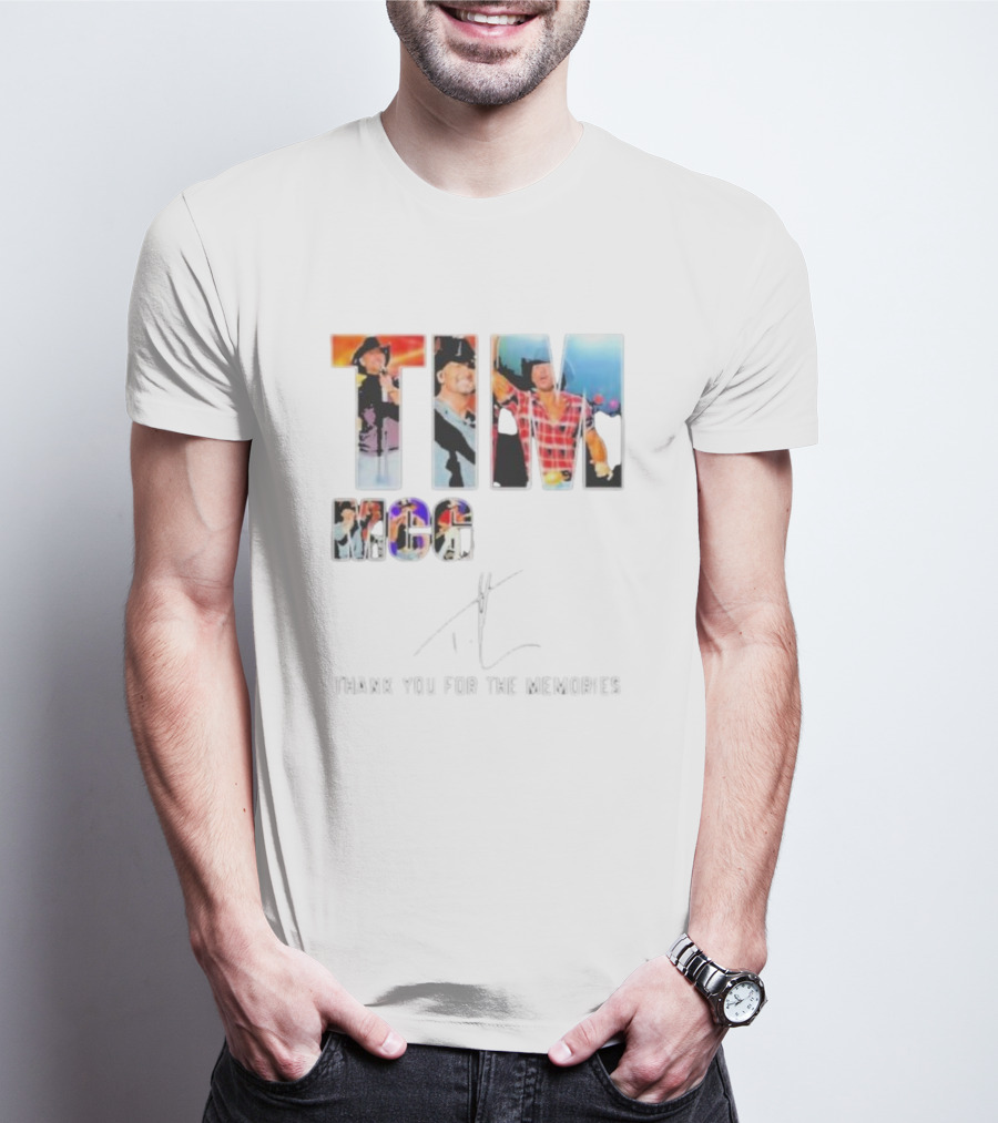 TIM MCGRAW THANK YOU FOR THE MEMORIES SIGNATURE ICONIC STAGE PERFORMANCES T-Shirt
