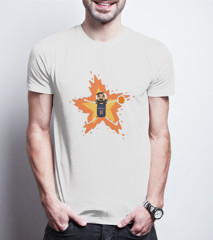 Paint Jalen Brunson Supernova Basketball Star Explosion T-Shirt