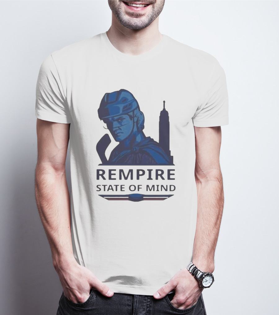 Rempire State Of Mind Matt Rempe New York Rangers Hockey Skyline T-Shirt