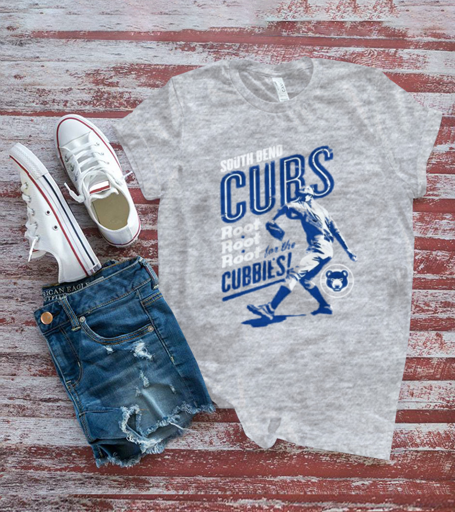 South Bend Cubs Root Root Root For The Cubbies Baseball Player T-Shirt