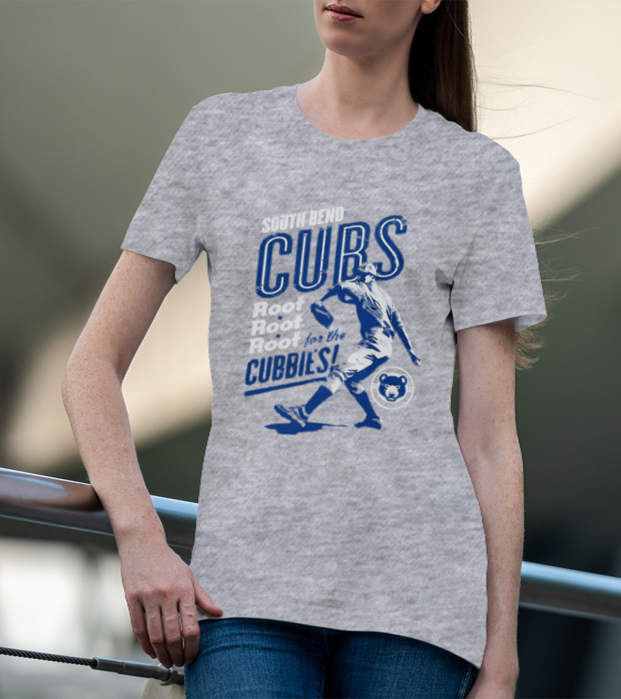 South Bend Cubs Root Root Root For The Cubbies Baseball Player T-Shirt