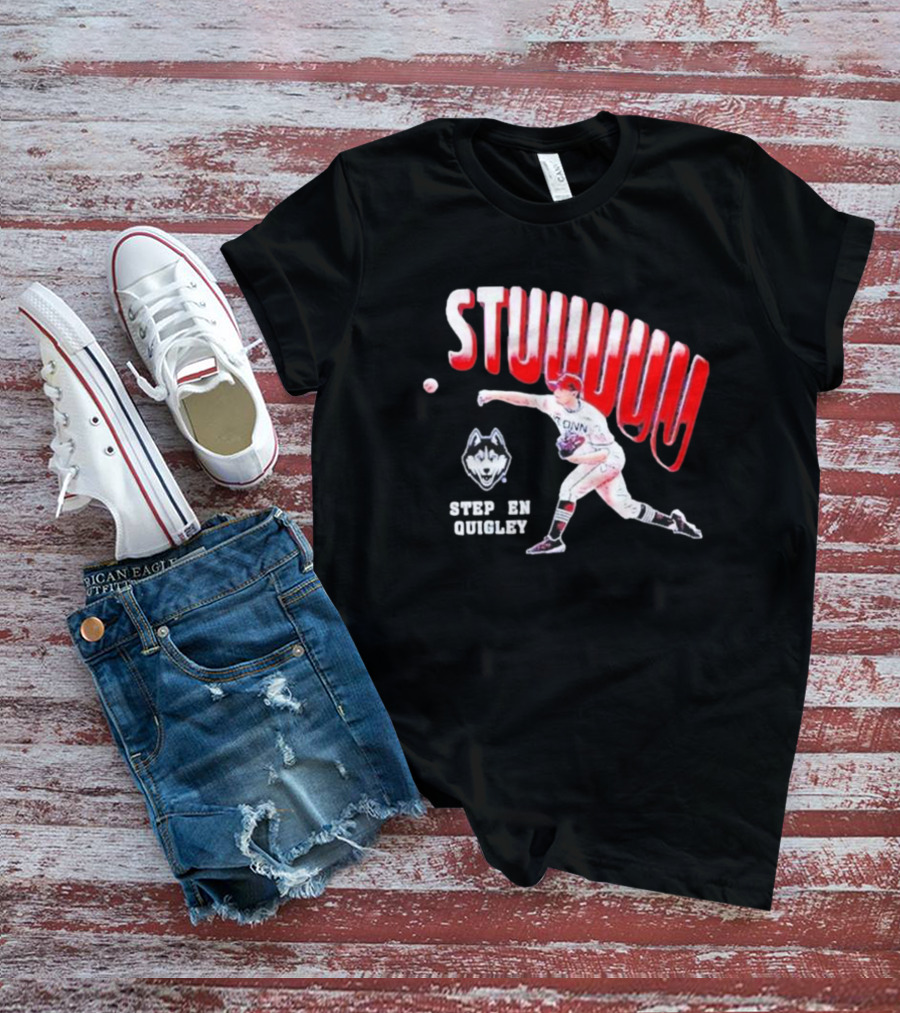 Stuuu Stephen Quigley UConn Huskies Baseball T-Shirt