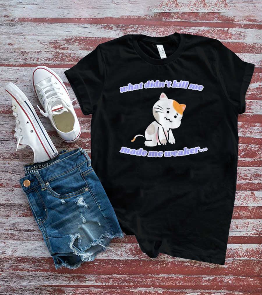 What Didn’t Kill Me Made Me Weaker Sad Cat T-Shirt