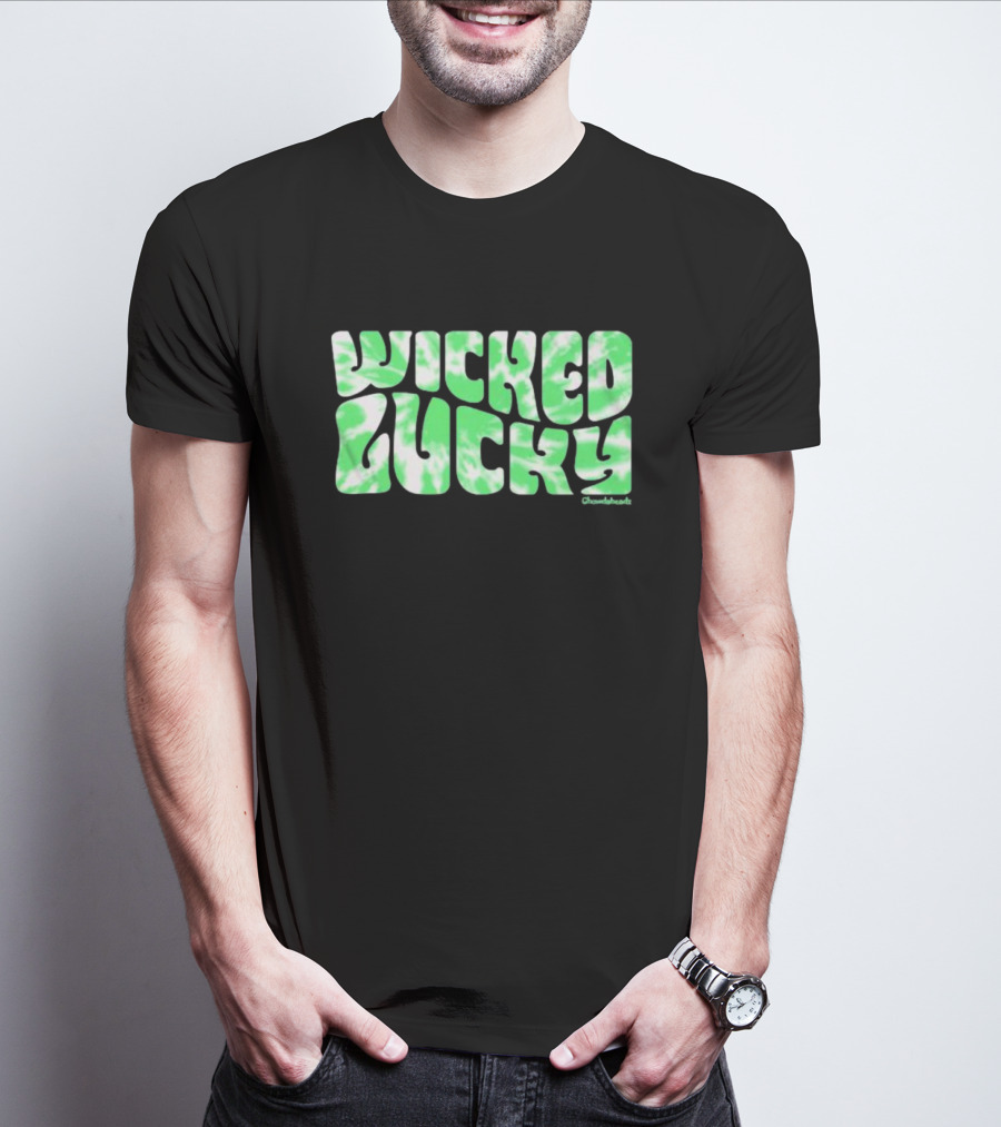 Wicked Lucky Green Tie-Dye Chowdaheadz T-Shirt
