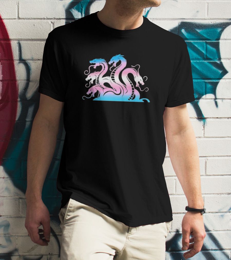 Trans Rights Multi Headed Hydra Pastel Colors T-Shirt