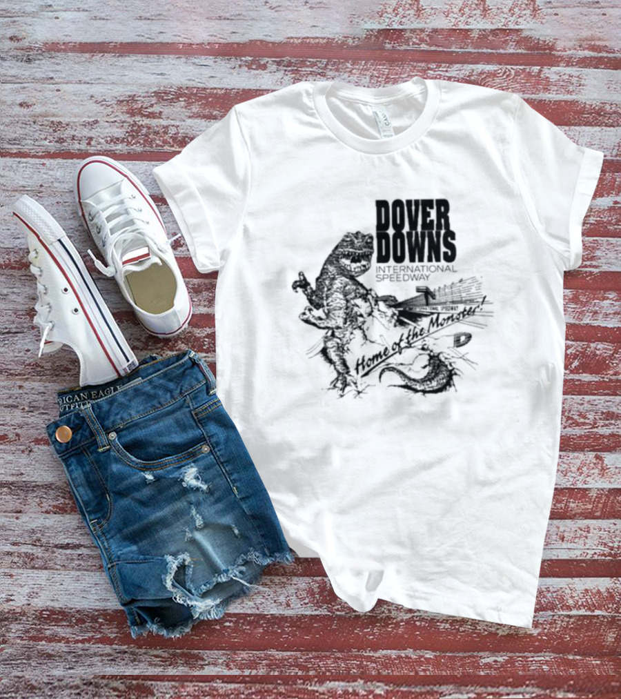 Dover Downs International Speedway Home Of The Monster Roaring Dinosaur And Racing Track T-Shirt