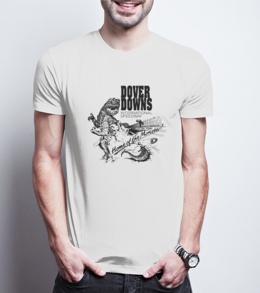 Dover Downs International Speedway Home Of The Monster Roaring Dinosaur And Racing Track T-Shirt