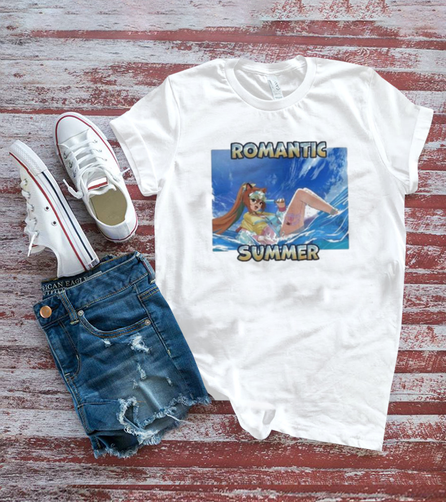 Romantic Summer Anime Beach Vibes T-Shirt
